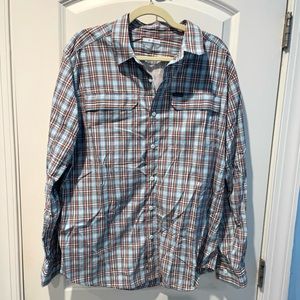 Columbia Mens ActiveWear Button-Up Shirt Breathable Mesh Back Size Large